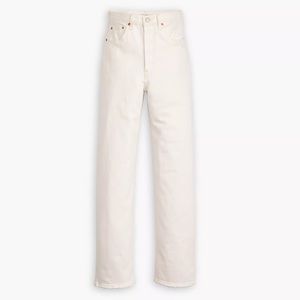 White Levi’s high-rise straight ankle jeans size 24!
